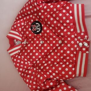 Disney Minnie mouse varsity Jacket for baby girls